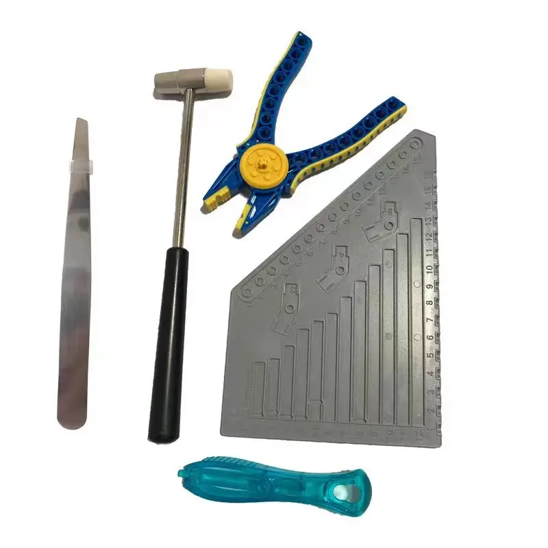 Building Block Kits Designer Creative Technology Parts Hammer Pliers Clip Remover MEASURING BOARD For DIY Assembly Brick Tool