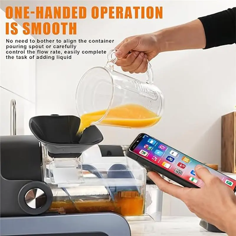 For Ninja Slushie Machine FS301/FS300 Anti-Splash Flow Hood- No Spills Liquid Guide Cover For Pouring Juices& Beverages-N37R