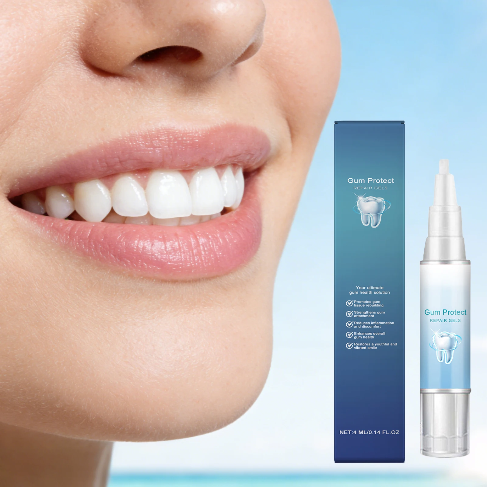 Peppermint Gum Repair Gel Soothe Gum Sensitivity Repair Weak Prevent Bleeding Freshen Breath Lasting Oral Care Teeth Repair Gels