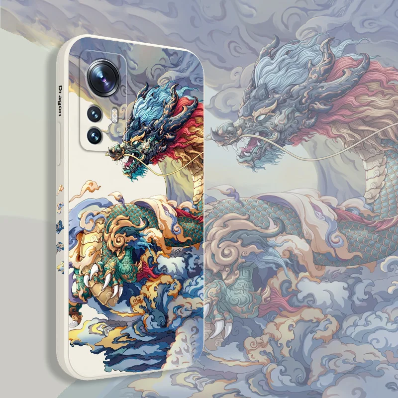 Dragon Soars Phone Case For Xiaomi Mi 14 13 13T 12 11 Ultra 10 9 12T 11T 10T 9T Pro Lite Poco F5 F4 X4 M4 F3 X3 M3 Pro 4G 5G GT