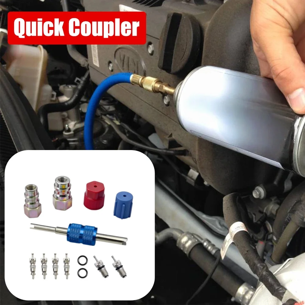 R12 to R134A AC Fitting Conversion Kit for Automotive Climate Control Systems with Leak Resistant Construction