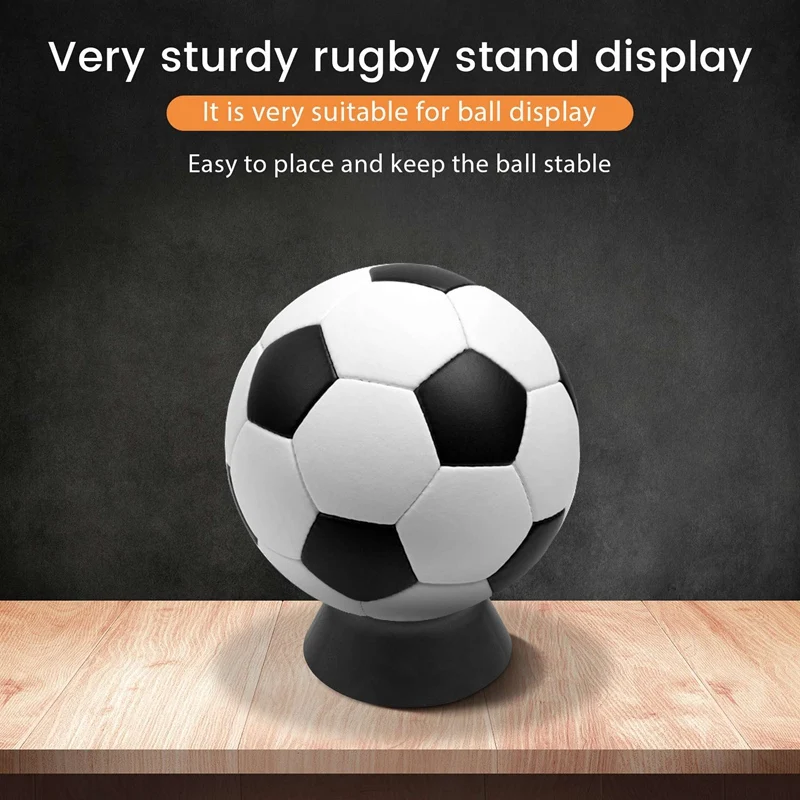 Ball Holder,Ball Stand Basketball Football Soccer Rugby Plastic Display Holder,Black-FABY