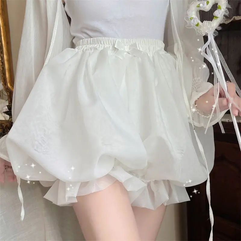 

Lolita Sweet Kawaii Solid Pants Underpants japanese style JK Girls Puffy Skirts korean fashion