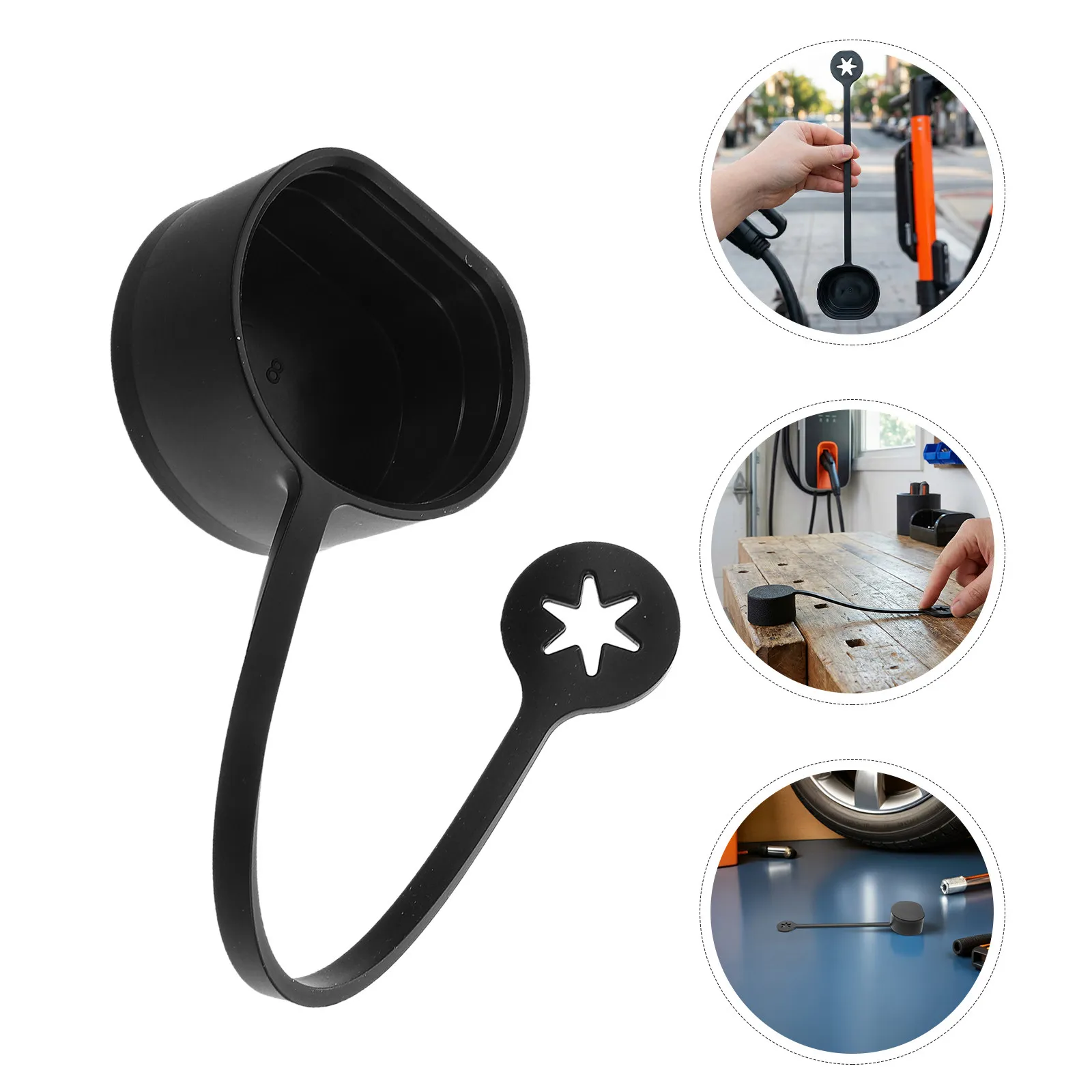 2Pcs Ev Charger Plug Port Cover Waterproof Rubber Protective Organizer Outdoor Electric Vehicle Charging Plug Holder Rainproof