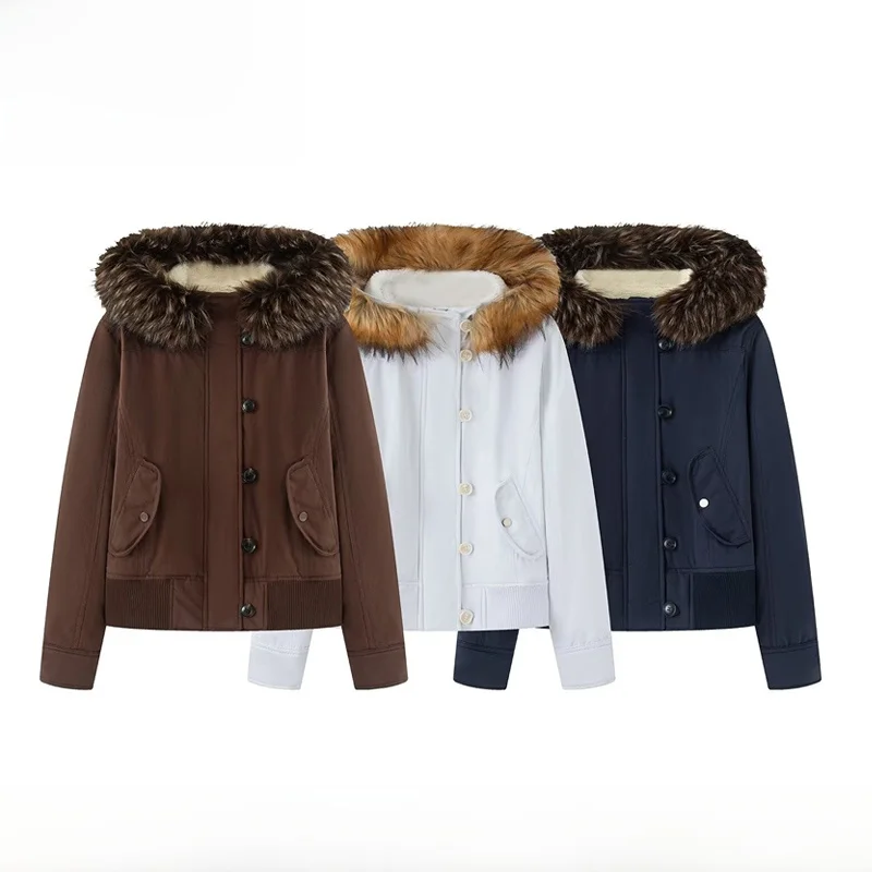 

Новая женская джинсовая куртка EVEA с отстегивающимся меховым воротником, повседневная, приталенная, с капюшоном, на подкладке из овечьего бархата.