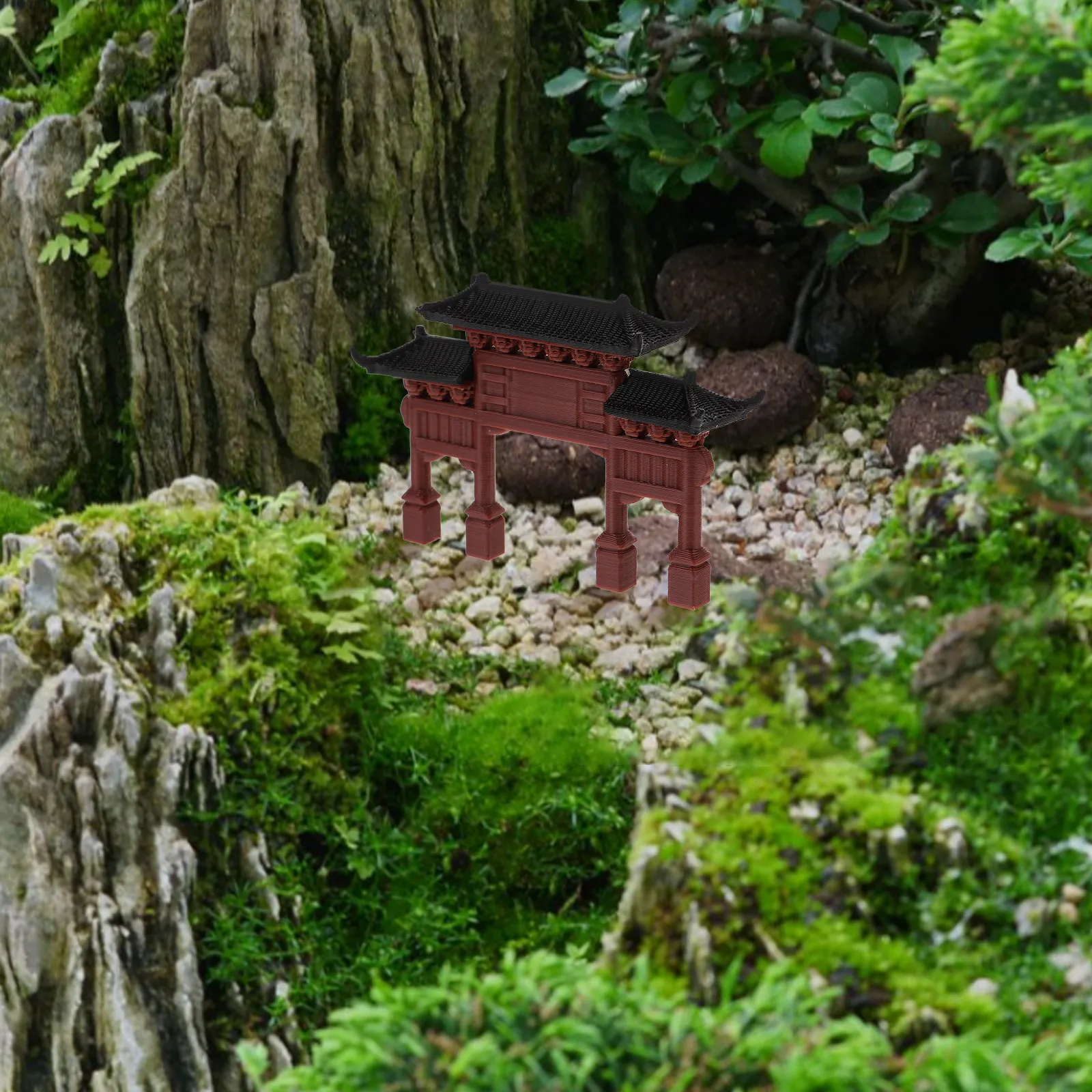 中国古代建築ミニ記念門頑丈な樹脂製小型装飾門水槽魚タンクマイ - Aquarium & Marine Museum のレビューと価格