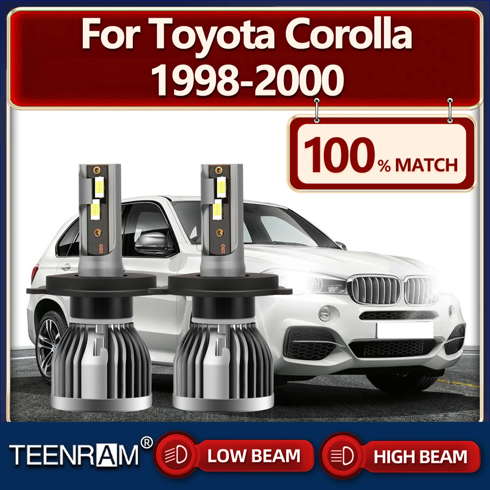 

20000LM Canbus LED Headlight 120W Super Bright Auto Lamps 6000K White 12V Car Headlamps For Toyota Corolla 1998 1999 2000