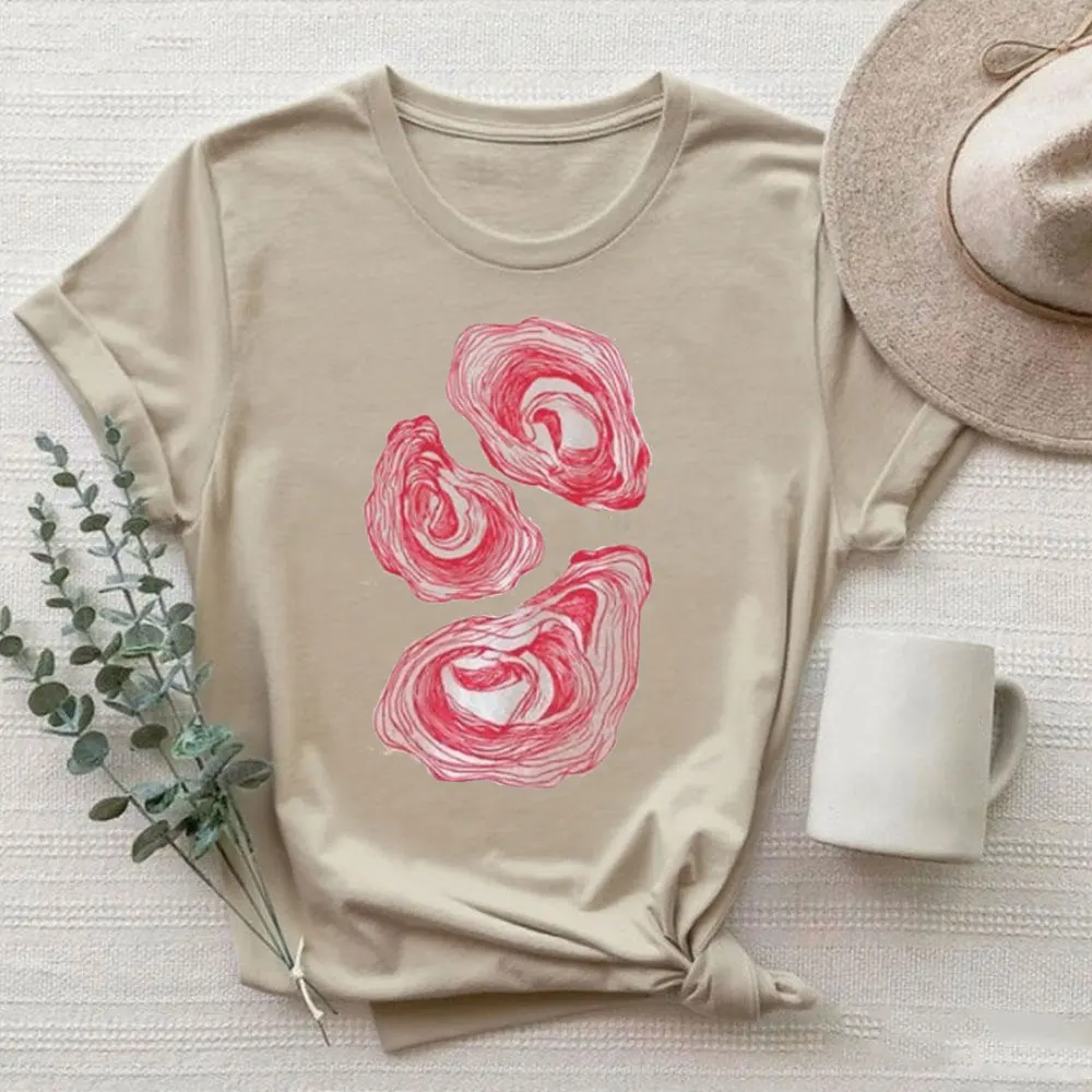 미니멀리스트 굴 셔츠 해양 스타일 티셔츠 심플 트렌디 굴 애호가 선물 해안 미학 디자인 의류 스트리트웨어 Y2K