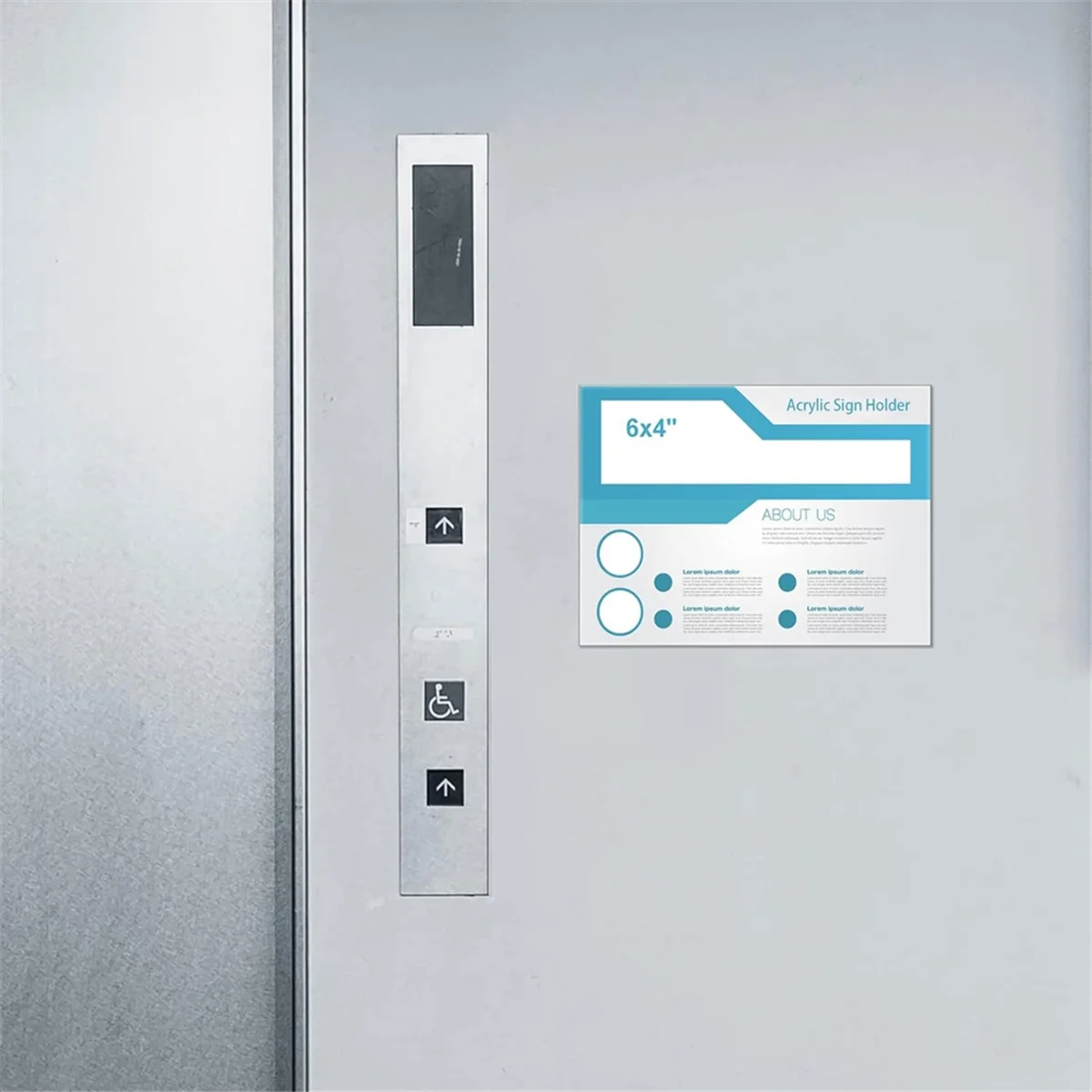 A66I2 4 × 6 بوصة حامل علامة أكريليك مثبت على الحائط، إطار حائط شفاف مع شريط لاصق مزدوج الجوانب للمكتب والمنزل 10 عبوات #6