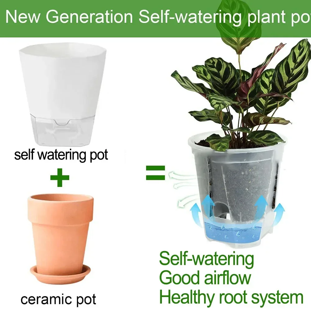Clear Plastic Plant Nursery Pots With Saucer Transparent Tool With Drainage Hole Mesh Pot Root Control Orchid Flower Breathable
