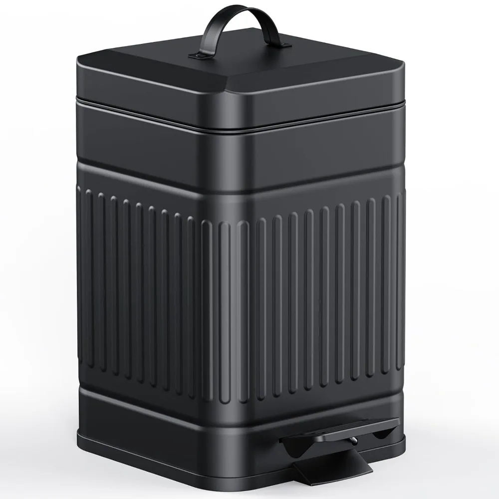 

Маленькое мусорное ведро ceroelda с крышкой-5 л/1,3 галлона, уличное мусорное ведро из нержавеющей стали для собачьих какашек, металлическое мусорное ведро в стиле ретро с шагом