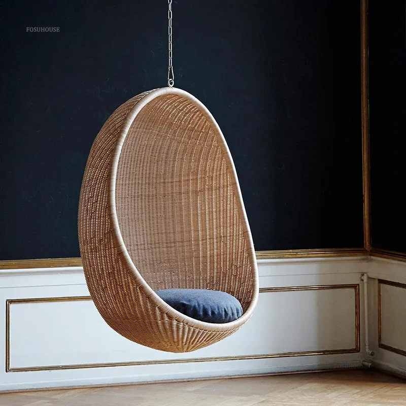 #Bird's Nest Hammocks Outdoor Rattan Hanging Basket Courtyard Garden Swings Leisure Hanging Chairs Indoor Balcony Rocking Chair