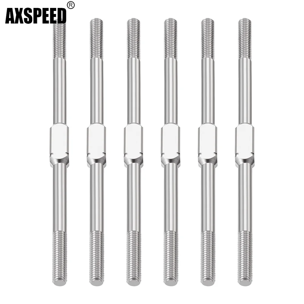 AXSPEED Metal Double-end Threaded Pull Rod/Positive Reverse Thread Link Rod for Team Associated RC10SC6 1/10 RC Car upgrade Part