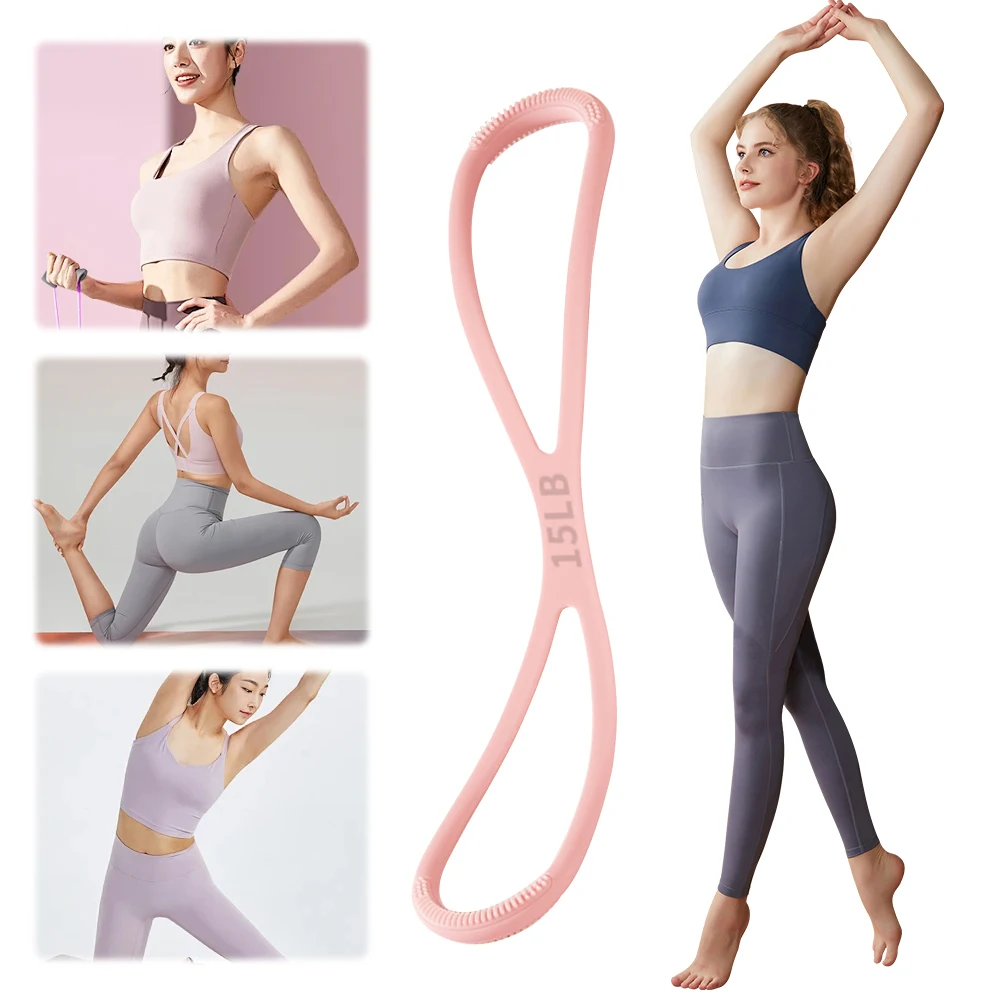 

Yoga Resistance Bands Elastic 8 Shaped Resistance Band Pulling Rope for Home Gym Fitness Training Chest Arm and Shoulder Stretch