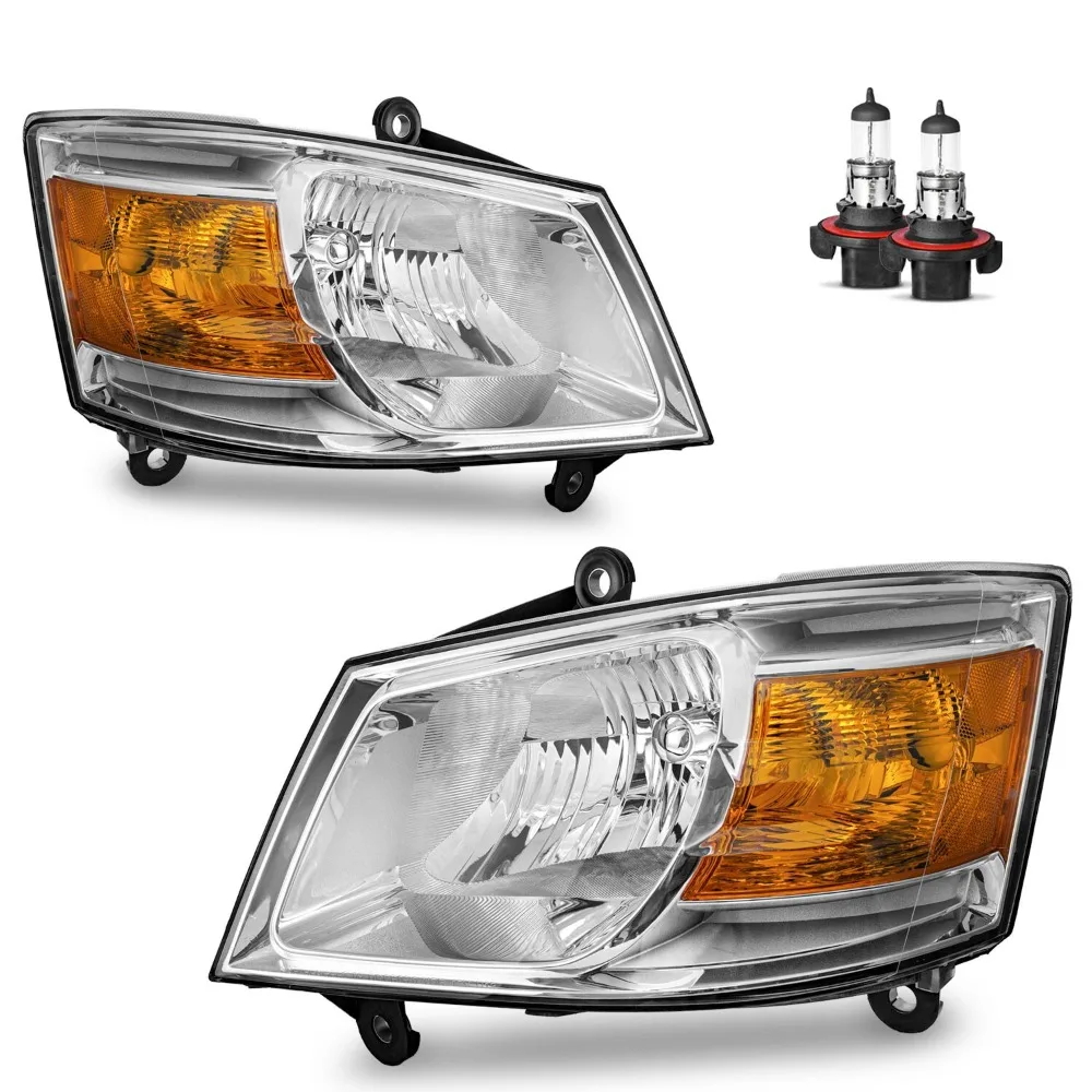 

Фары для Dodge Grand Caravan 4-дверный фургон 2008-2010 годов выпуска с лампочками, левая+правая