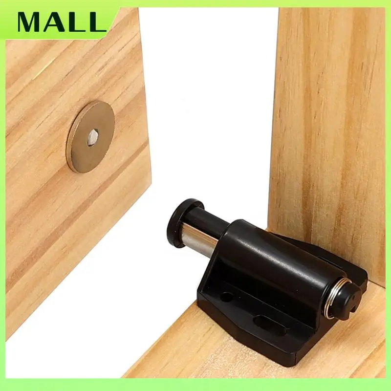 MALL 4er-Pack Einmagnet-Schrank mit Schnappverschluss, unsichtbarer Möbeltür-Rebounder, Schrank, Kleiderschrank, Türschließer, langlebig, einfach zu bedienen, Weiß