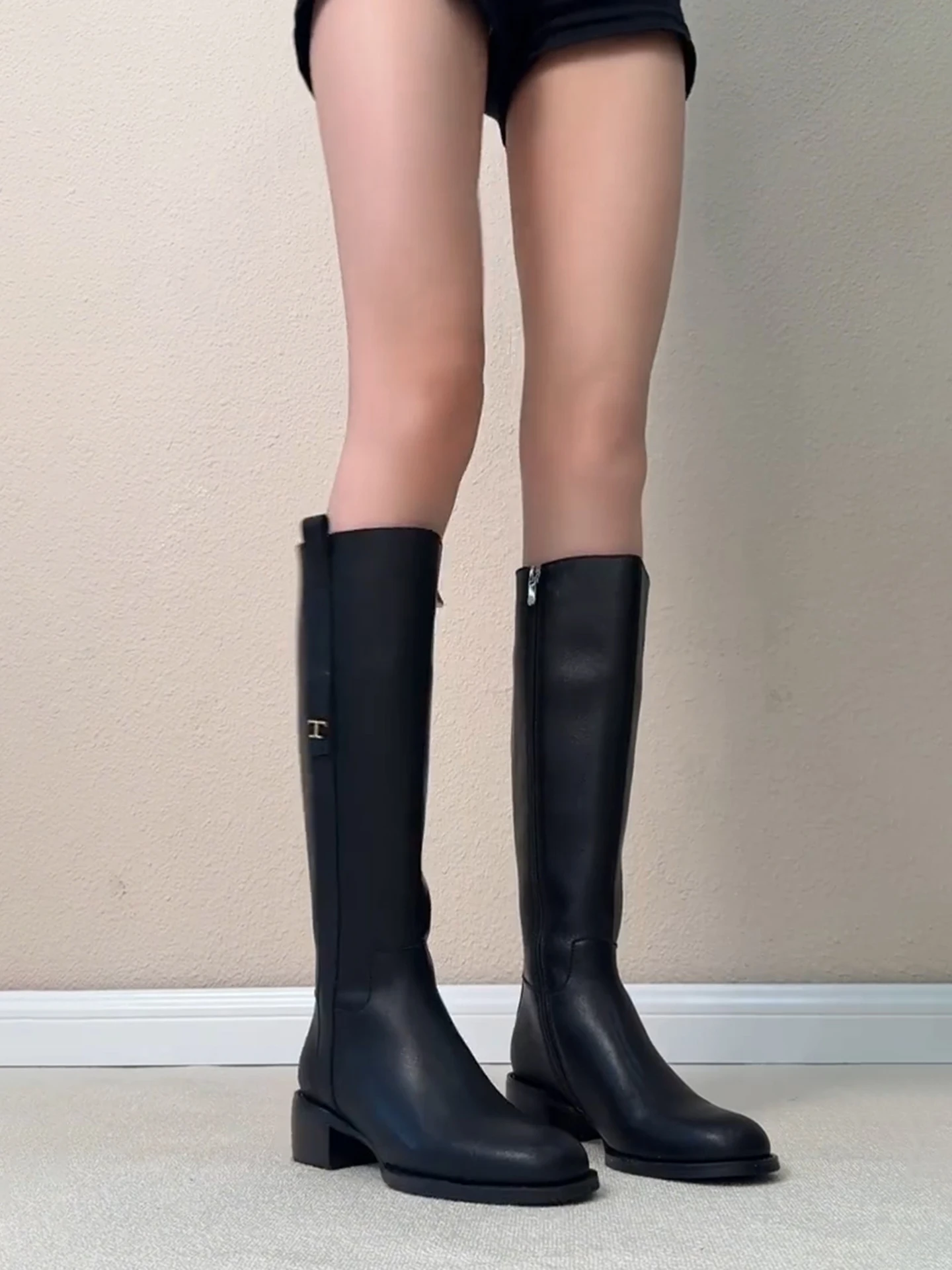 Over-Knee High Heel Long Boots Women's Sheepskin Version Autumn Win...
