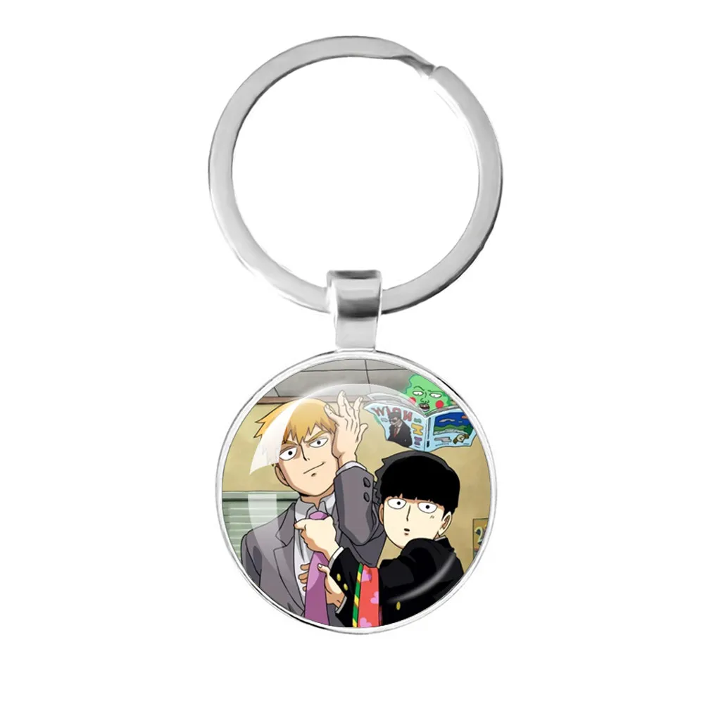 Anime Keychain Mob Psycho 100 Mobu Saiko Hyaku Anime Keychain Bag Pendant Key Chain Accessories Jewelry Fans Friend Gifts