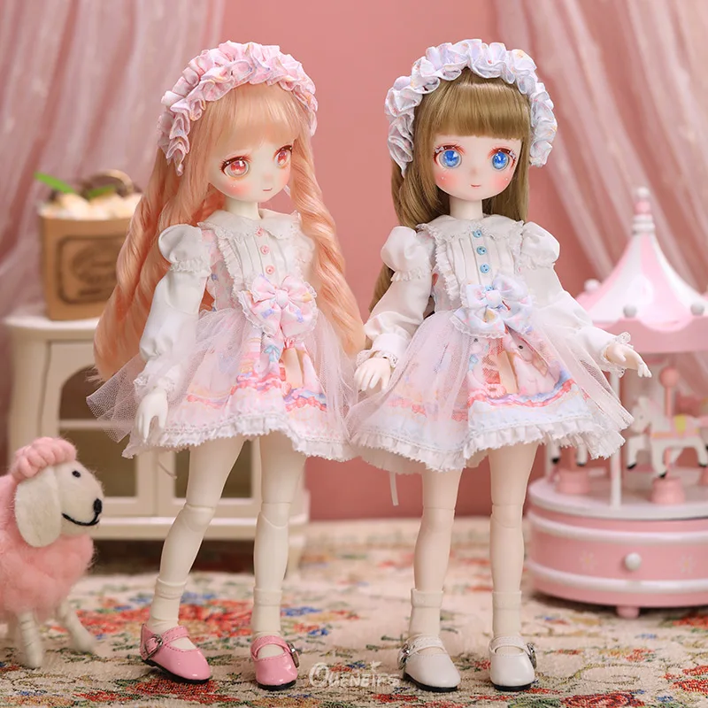 

Крошечная кукла 1/6 BJD Shuga фея с крошечным телом милые розовые сестры из полимерного материала куклы высокого качества