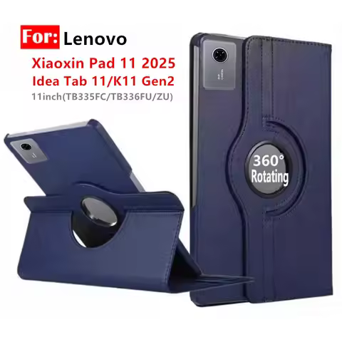 For Lenovo Xiaoxin Pad 11 2025 Case Idea Tab 11/K11 Gen2 Rotating Smart Flip Stand Leather Funda TB335FC/TB336ZU/FU 11inch Cover