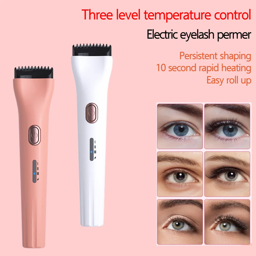 Heat Curling Electric Eyelash Curler 3 Modes Electric Eye Lashes Portable Heated Eyelashes Curls Comb Long Lasting Makeup Tools