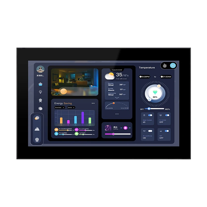 Flush-Mount Android Linux Debian POE 14 Inches Central Control Panel