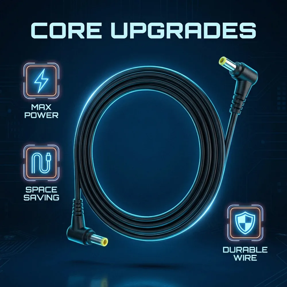 90 Degree Double Elbow DC Power 5.5 x 2.5mm Male to 5.5*2.5mm Male Plug Cable Right Angled 90 Degree For 12V Monitoring equipmen