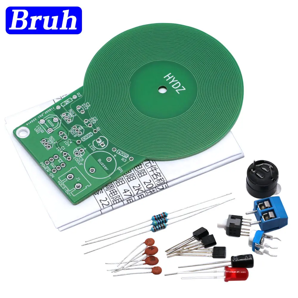 JS-60 DIY Metal Detector Kit DIY Electronic Kit DC 3V-5V 60mm Non-contact Sensor Board Module Part Metal