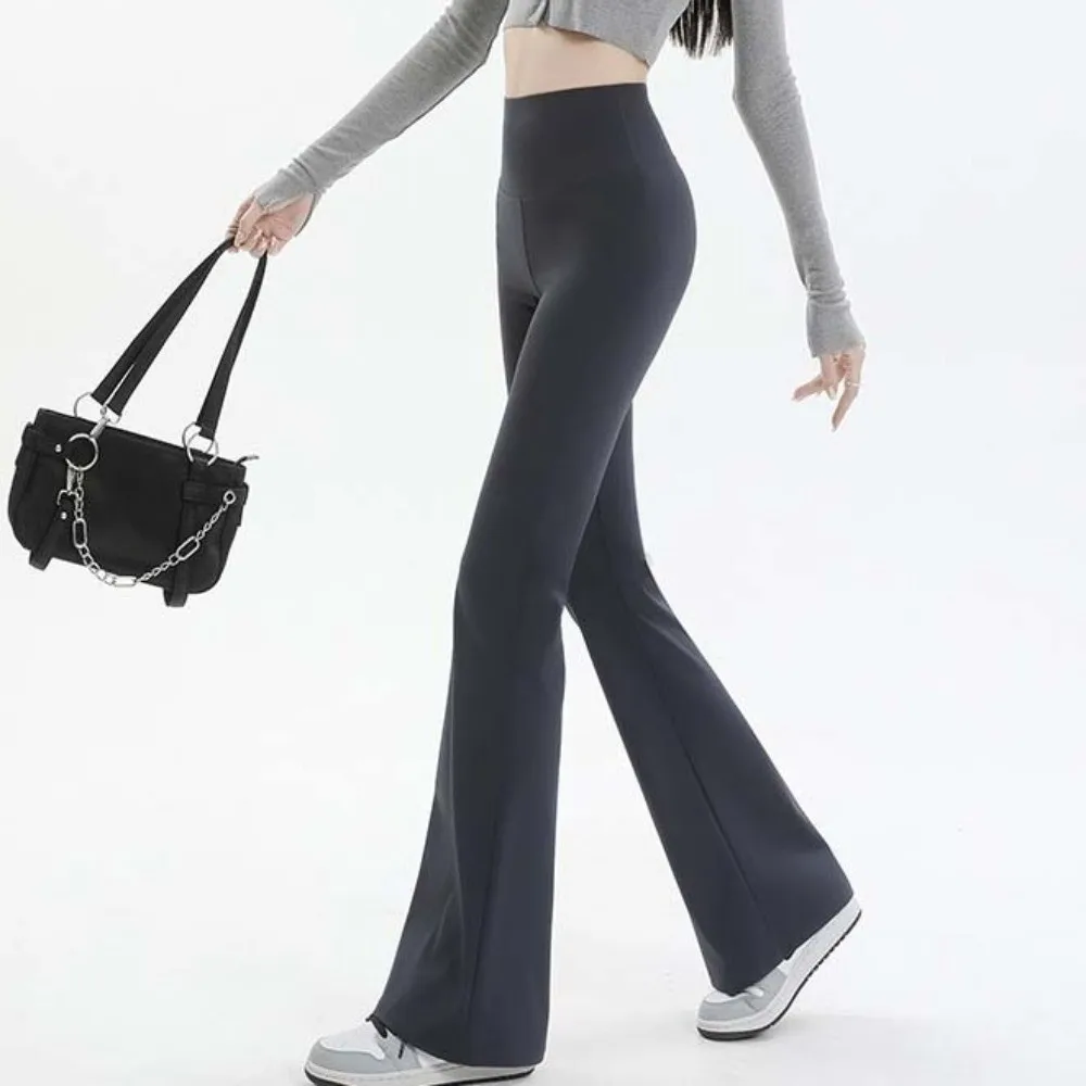 

Elastic Loose Women Long Trousers High Waist Workout Trousers Sports Yoga Shark Pants Korean Style Black/Grey Casual Pants Women