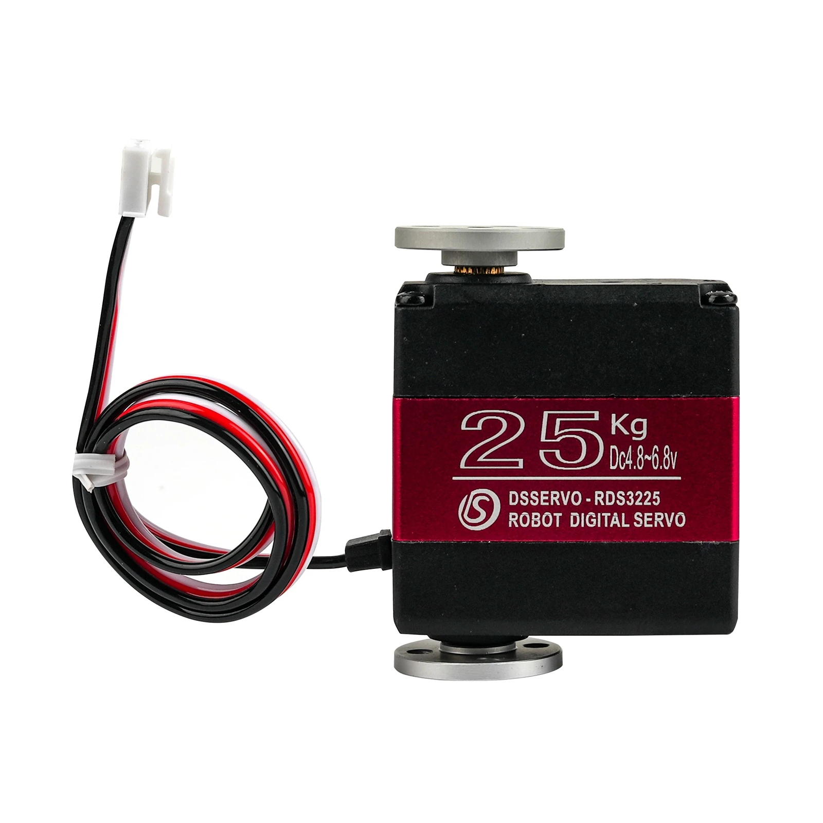 

Digital Metal Gear Servo 25KG High Torque Dual Axis Waterproof 180 270 Degree with Bracket HY2.0 3P Cable for Robot Manipulator