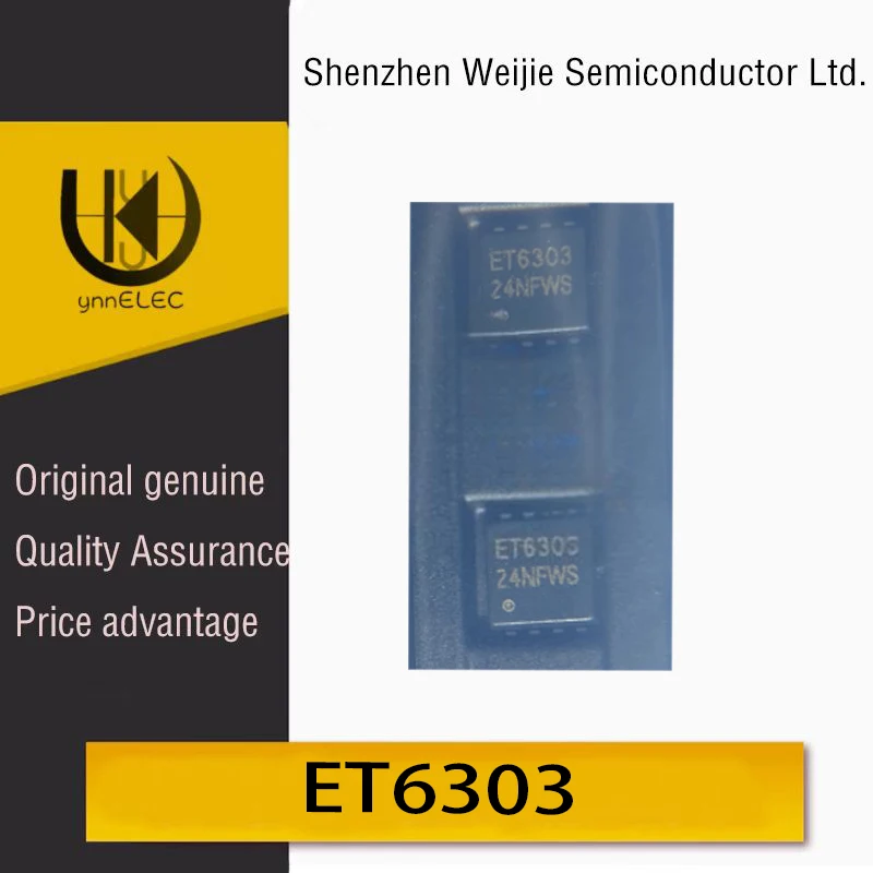 ET6303 New DFN-3X3 P-Channel 30V 50A MOS Field Effect Transistor Chip Silkscreen: ET6303