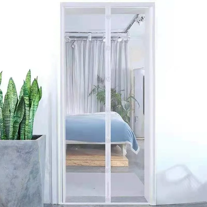 1pc muggenbestendig deurgordijn zonder ponsen voor woonkamer slaapkamer eetkamer handsfree gaaspartitie om insecten te voorkomen