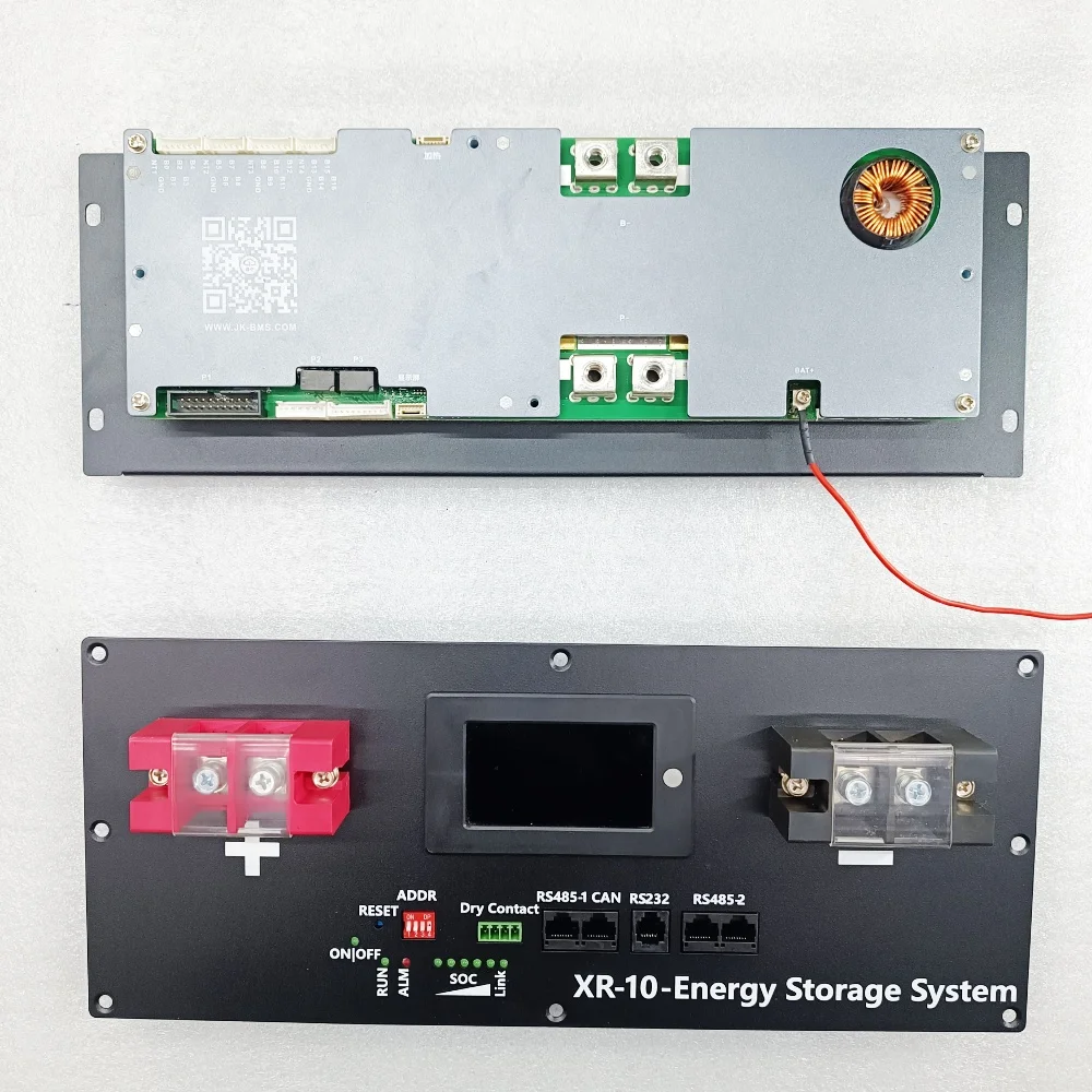 EVE 100AH LiFePO4 Batterij Box DIY kit voor jk bms 100A 1A actieve balans 3.2LCD Bluetooth RS23 KAN RS485 omvormer