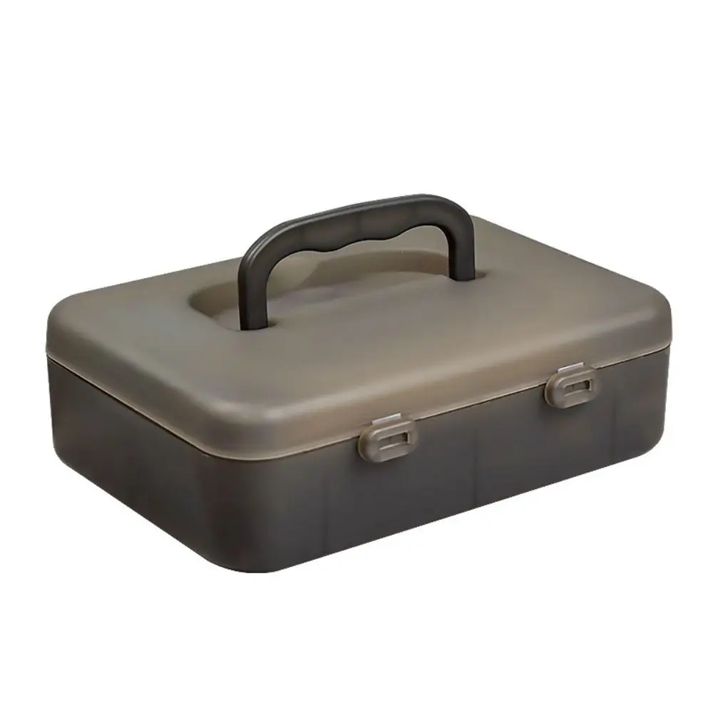 

with Buckled Sketch Pencil Case handle double-deck Stationery Case Waterproof Plastic Desktop Storage Box Art student