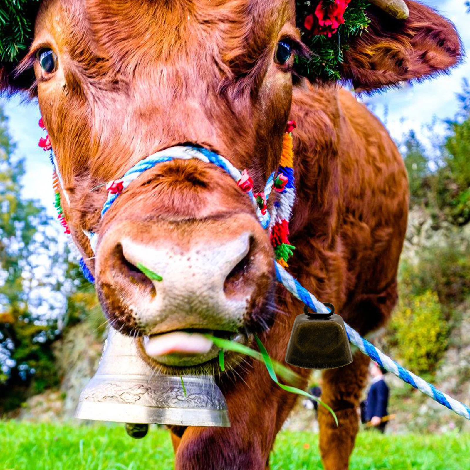 

4pcs Vintage Cow Bells Mini Iron Hanging Pet Collar Bell Farm Animal Loud Ringing Decoration Metal Diy Craft Pendant For Sheep