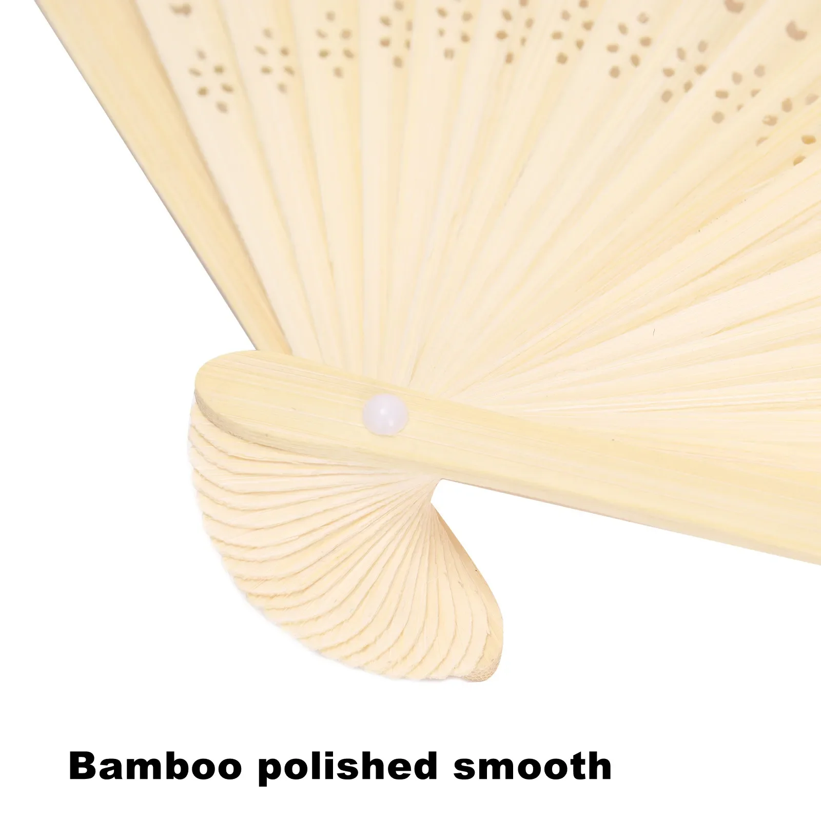 10Pcs/Lot White/Pink Paper Hand Fan Bamboo Folding Fan (21cm/8.2inch) for DIY Patterns, Children\'s Painting, Wedding,Decoration