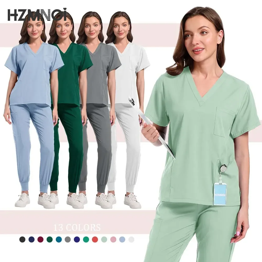 Unisex Medical Uniforms Men Women Nursing Clothes Beauty Costume Nurse Scrubs Sets Doctor Dentist Workwear Clinical Tops Pants