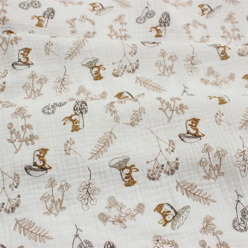 Cotton Crepe Fabric Breathable Cotton Seersucker Fabric DIY Sewing Patchwrok Pajamas Sleepwear Pillowcases Baby Cloth view 5