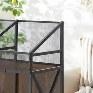 6 Grids Vinyl Record Storage Holder Rack， Wooden Record Display Table For Magazines Files Albums Books For Living Room Bedroom