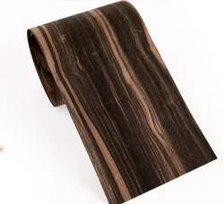 Natural Indonesian Solid Wood Ebony Wood Veneer Sheet L:1.8meters Width:19cm thickness:0.5mm