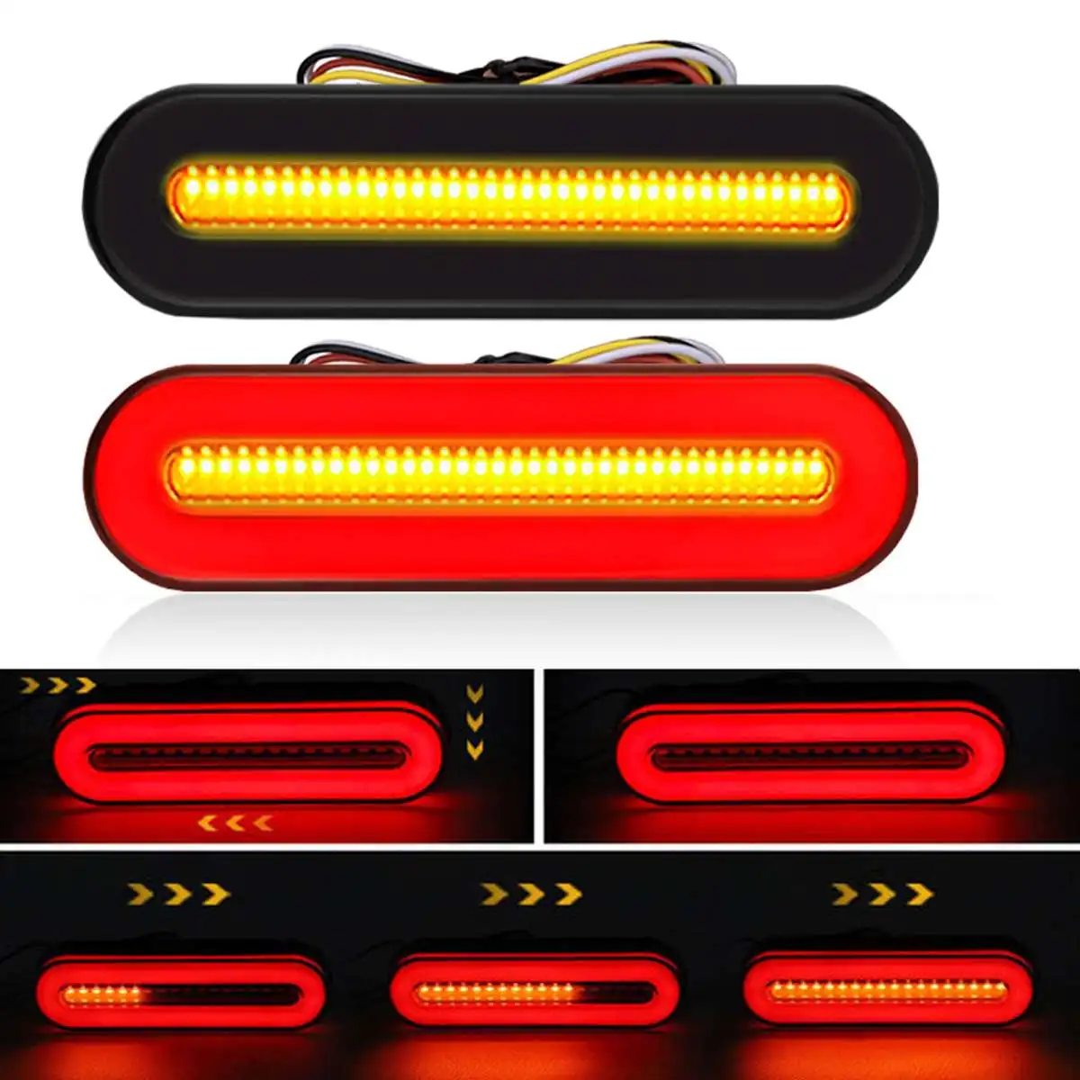 

3 в 1, задний фонарь, тормоз, 58LED, динамический поворотный сигнал, ходовые огни для автомобилей, грузовиков, прицепов, тракторов, ATV, UTV 10-30 в