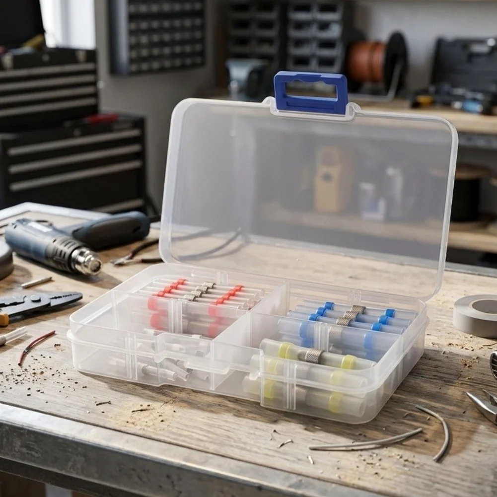 Marine Grade Terminals Red Blue Yellow White Solder Wire Connectors Cross-linked Polyolefin For Harsh Environments