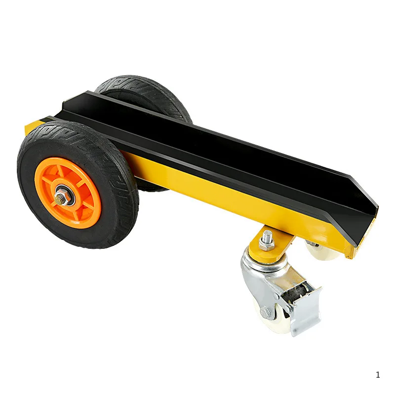 Marble Handling Pushcart Four Wheel Loader Heavy Duty Channel Steel Solid Rubber Universal Wheel Pushcart Tools