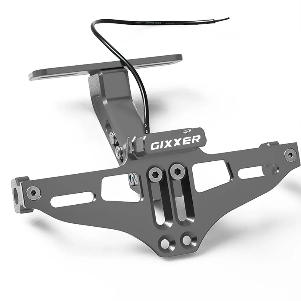 FOR SUZUKI GIXXER 150 155 GIXXER SF 250 GIXXER F150 CNC Billet Alumium Motorcycle Adjustment Angle License Plate Bracket Holder