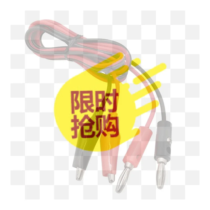 【BA】1/5/10Pcs 4mm Banana Plug To Crocodile Cable Alligator Jumper Wire Test Leads 5A 1 Meter Double Red And Black Clips