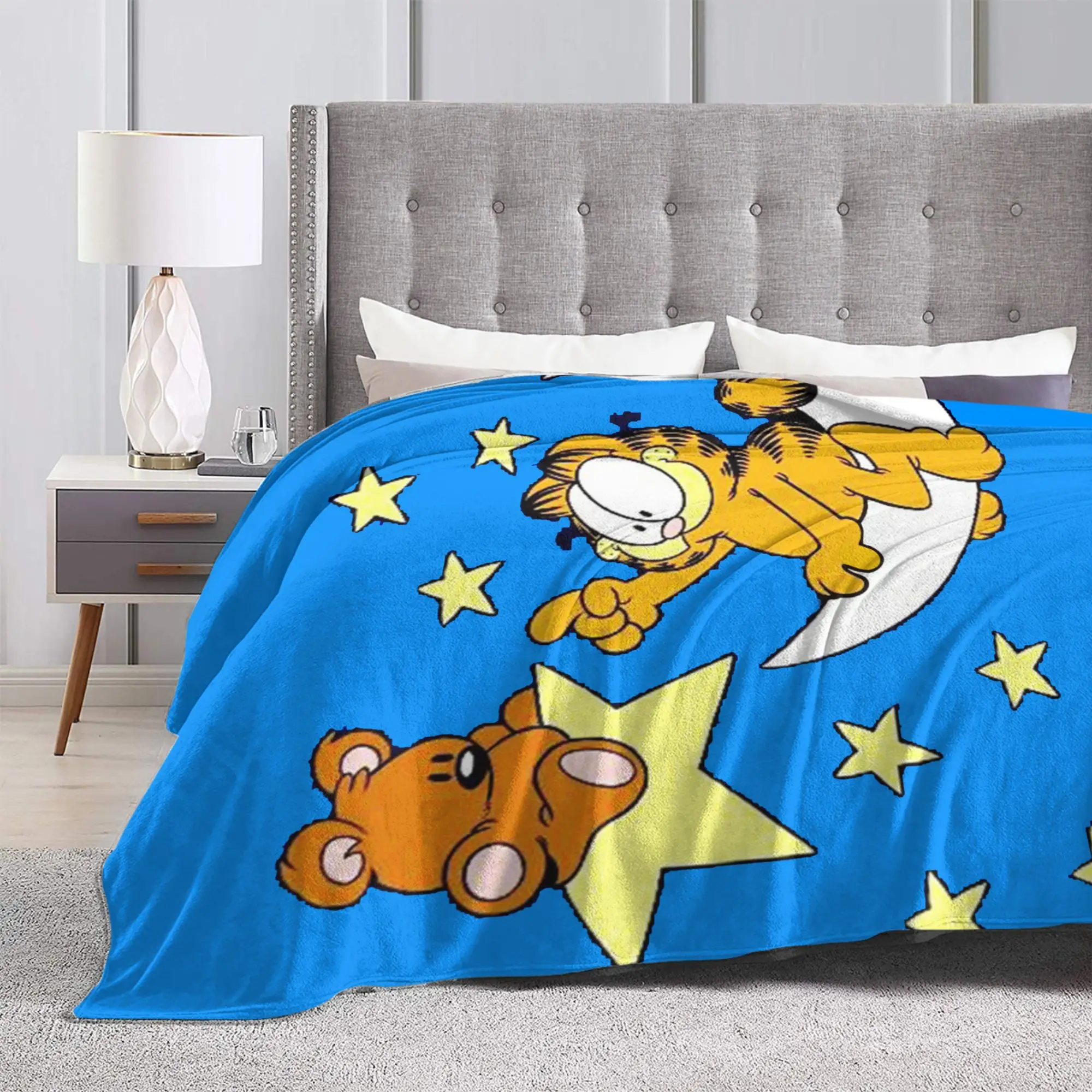 بطانيات Garfields Bear Pooky مضحكة ميمي كات كارتون الفانيلا مضحك تنفس رمي البطانيات لصالة الفراش الخريف/الشتاء ، #3