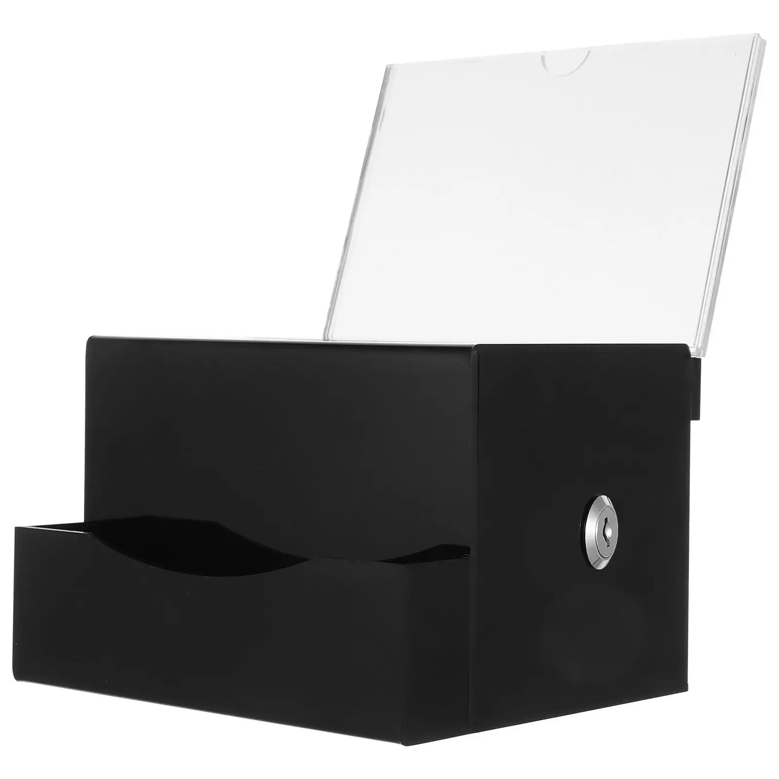 1Set Acrylic Donation Box Voting Secure Public Fundraising Suggestion Ballot Complaint Letter Collection