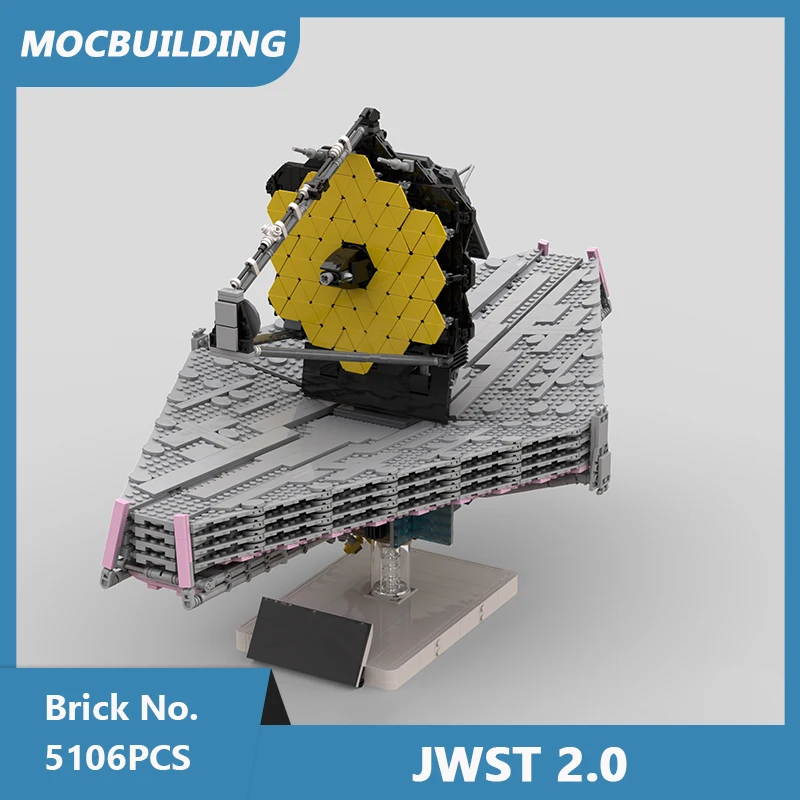 MOC Building Blocks James Webb Space Telescope 2.0 Model DIY Assembled Bricks JWST Educational Display Toys Xmas Gifts 5106PCS