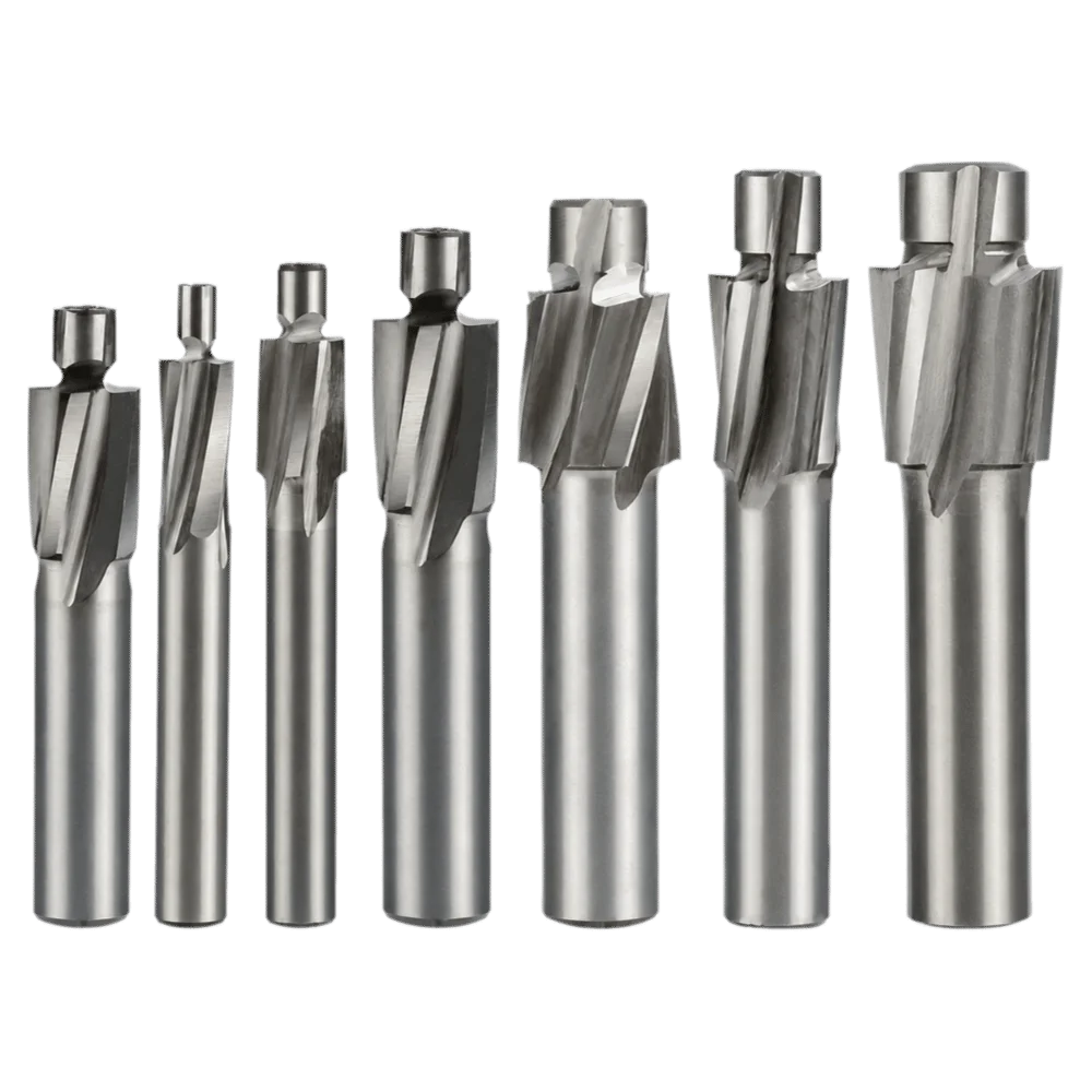 High Speed Steel Countersink Milling Cutter Flat Bottom Design Countersink Cutting Edge HSS Hole Expanding Bit