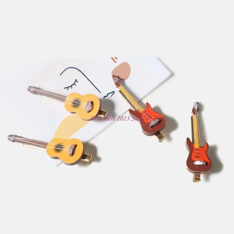 49Me Haarclip Neuheit Musikinstrument Gitarre Form Stilvoller Clip für Lady Girl